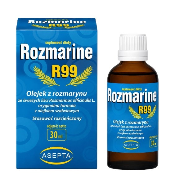 ASEPTA Rozmarine R99 30ml - Olejek z rozmarynu + olejek szałwiowy
