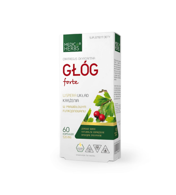 MEDICA HERBS Głóg forte 520mg, 60 kaps.