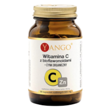 YANGO Witamina C z bioflawonoidami + Cynk organiczny 90 kaps.