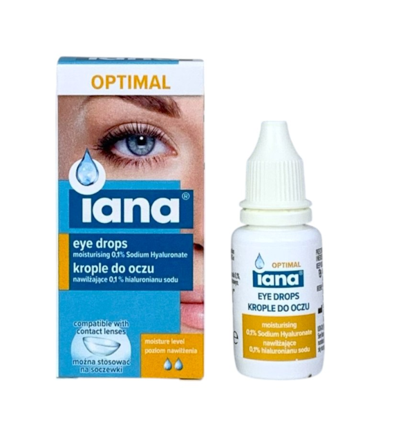 IANA Krople do oczu OPTIMAL nawilżające 0,1% HA 10ml STARPHARMA