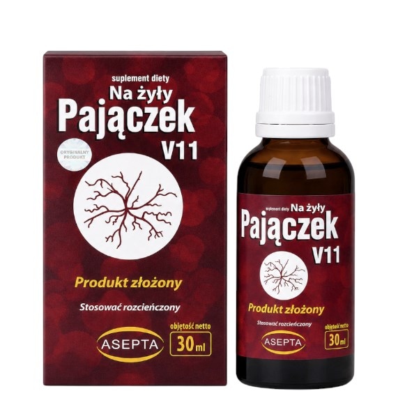 ASEPTA Pajączek V11 - krople na żyły 30ml