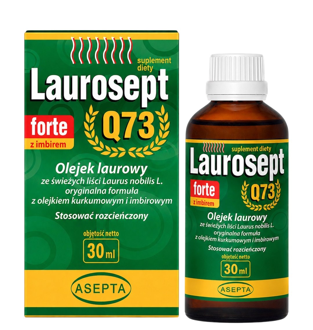 ASEPTA Laurosept FORTE Q73 30ml - Olejek laurowy + olejek z kurkumy i imbiru