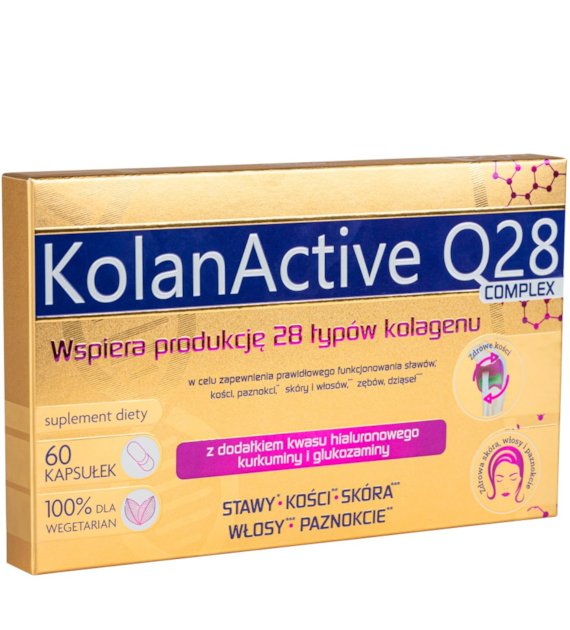 ASEPTA KolanActive Q28 Complex 60kaps. - wspiera produkcję 28 typów kolagenu