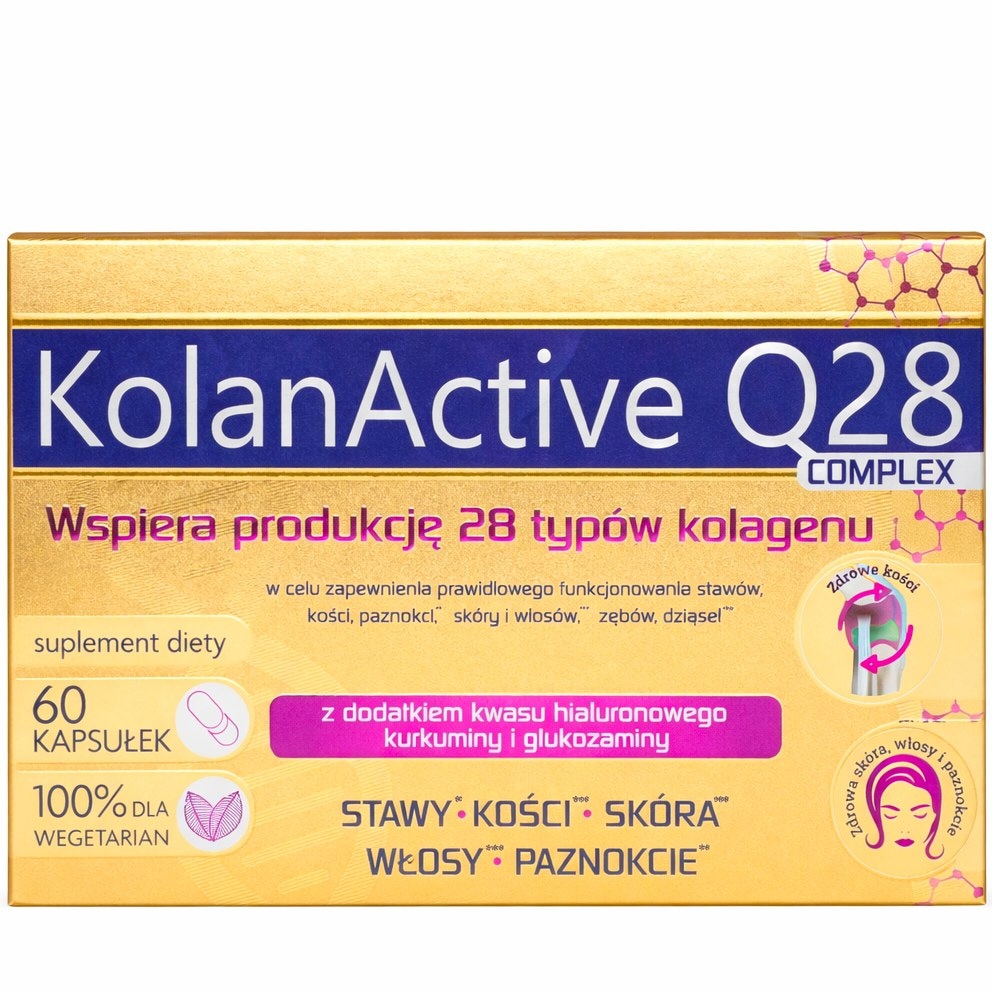 ASEPTA KolanActive Q28 Complex 60kaps. - wspiera produkcję 28 typów kolagenu