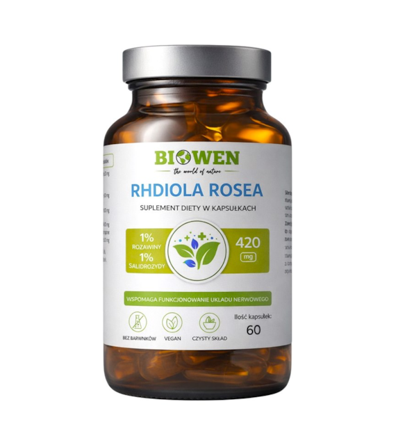 BIOWEN Rhodiola Rosea 420mg, 60 kapsułek - różeniec górski
