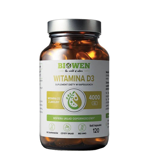 BIOWEN Witamina D3 4000IU, 120 kapsułek