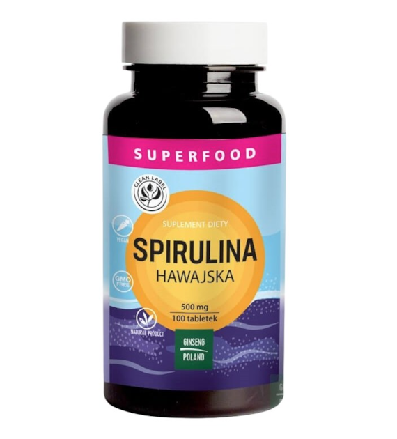 Spirulina hawajska 500mg 100tabl. GINSENG POLAND