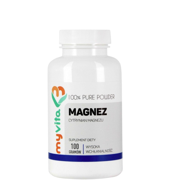MyVita Magnez w proszku 100g - Cytrynian Magnezu