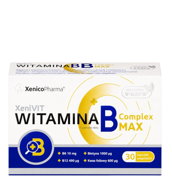 XeniVIT Witamina B Complex MAX, 30 Vcaps. XENICO PHARMA