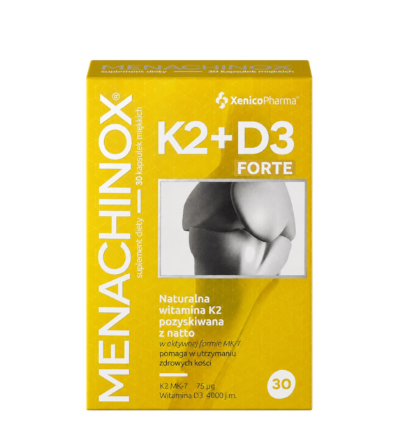 Menachinox K2+D3 Forte 4000, 30 sgels. XENICO PHARMA