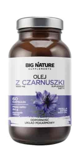 BIG NATURE Kapsułki Olej z czarnuszki 1000mg, 60 kaps.