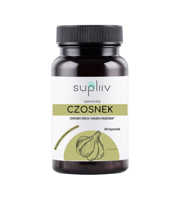 Czosnek ekstrakt standaryzowany allicyna 1% 400mg, 60kaps. SUPLIIV