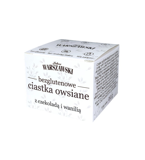 ŁAKOĆ WARSZAWSKI - Ciastka owsiane z czekoladą i wanilią bezglutenowe 150g