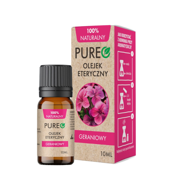 PUREO Naturalny olejek eteryczny Geraniowy 10 ml