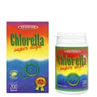 Chlorella algi prasowane 200tabl. (broken cell wall) MERIDIAN