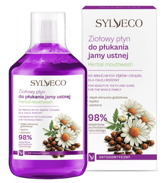 Płyn do płukania jamy ustnej ziołowy ortodontyczny 500ml SYLVECO