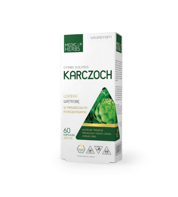 MEDICA HERBS Karczoch 600mg, 60 kaps.