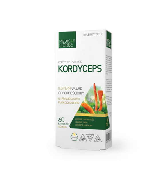 MEDICA HERBS Kordyceps 600mg, 60 kaps.