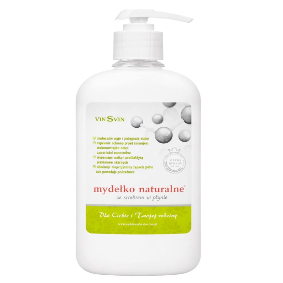 Mydełko naturalne ze srebrem w płynie 500ml VINSVIN