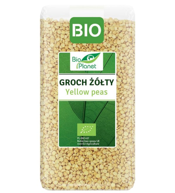 BIO PLANET Groch żółty połówki BIO 500g