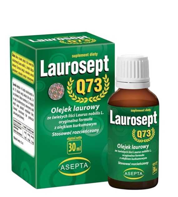 ASEPTA Laurosept Q73 30ml - Olejek laurowy + olejek z kurkumy