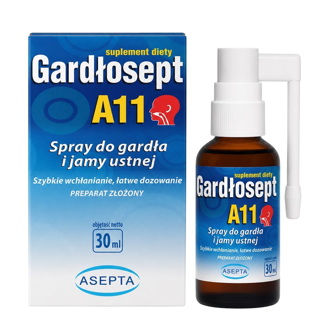 ASEPTA Gardłosept A11 30ml - spray do gardła i jamy ustnej