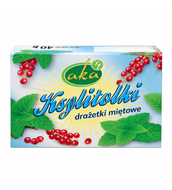Ksylitolki drażetki pudrowe miętowe 40g b/c AKA