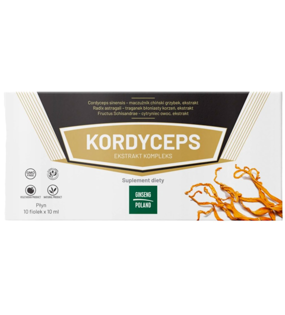 Kordyceps ekstrakt kompleks 10 fiolek x 10ml GINSENG POLAND