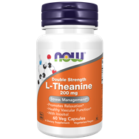 NOW FOODS L-Theanine + Inositol 200mg, 60kaps. - L-Teanina + Inozytol