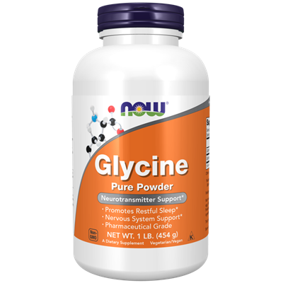 NOW FOODS Glycine pure powder 454g - Glicyna proszek