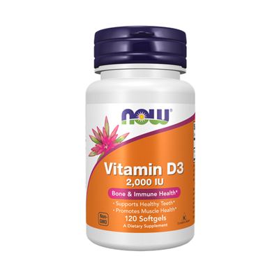 NOW FOODS Witamina D-3 2000 IU 120kaps.
