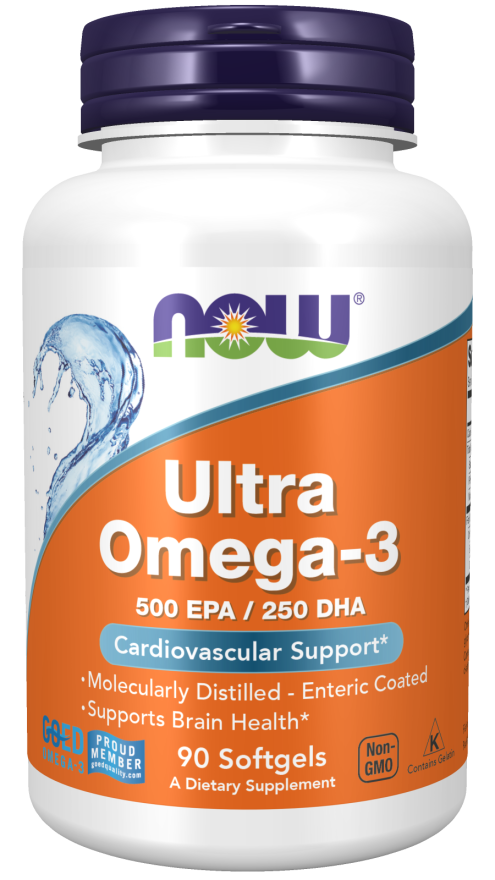 NOW FOODS Ultra Omega-3 500 EPA / 250 DHA, 90sgels.