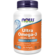 NOW FOODS Ultra Omega-3 500 EPA / 250 DHA, 90sgels.