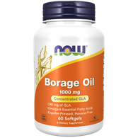 NOW FOODS Borage Oil 1000mg, 60 sgels. - Olej z nasion ogórecznika