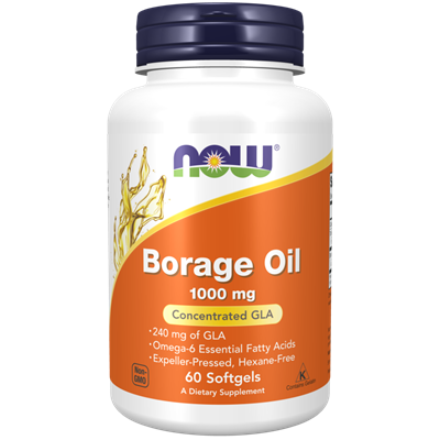 NOW FOODS Borage Oil 1000mg, 60 sgels. - Olej z nasion ogórecznika