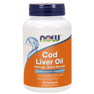 NOW FOODS Cod Liver Oil 1000mg, 90 sgels. - Tran z dorsza