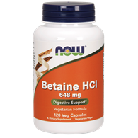 NOW FOODS Betaina HCL 648mg, 120vcaps.
