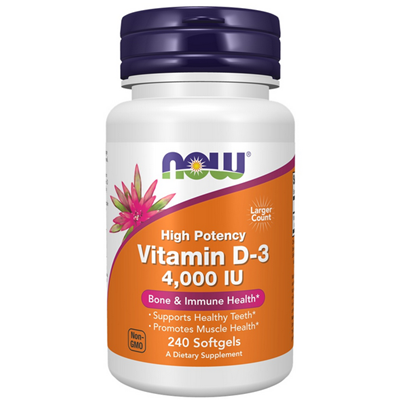 NOW FOODS Witamina D-3 4000 IU 240kaps.