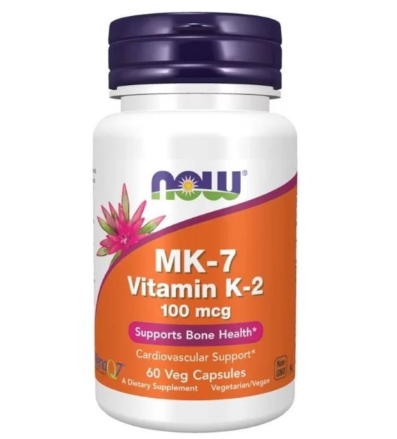 NOW FOODS Witamina K-2 MK-7 100mcg, 60kaps.