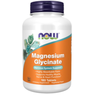 NOW FOODS Magnesium Glycinate (100mg magnezu), 180tabl. - diglicynian magnezu