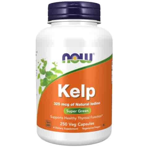 NOW FOODS Kelp - 325mcg naturalnego jodu, 250vcaps.