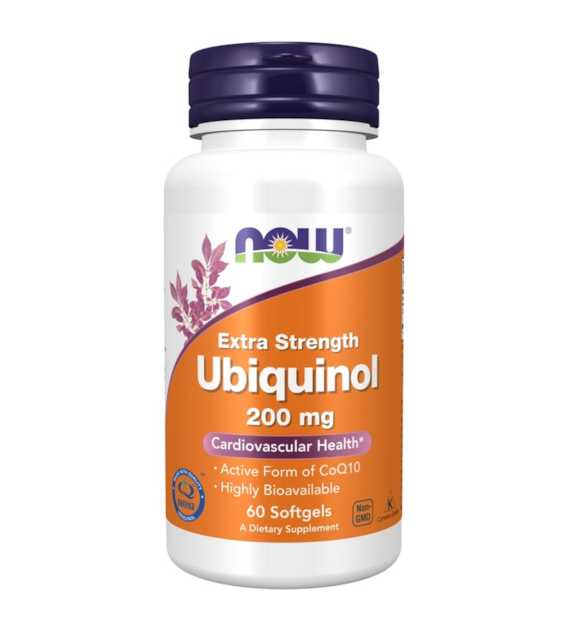 NOW FOODS Ubiquinol 200mg, 60 kaps. - aktywny Koenzym Q10