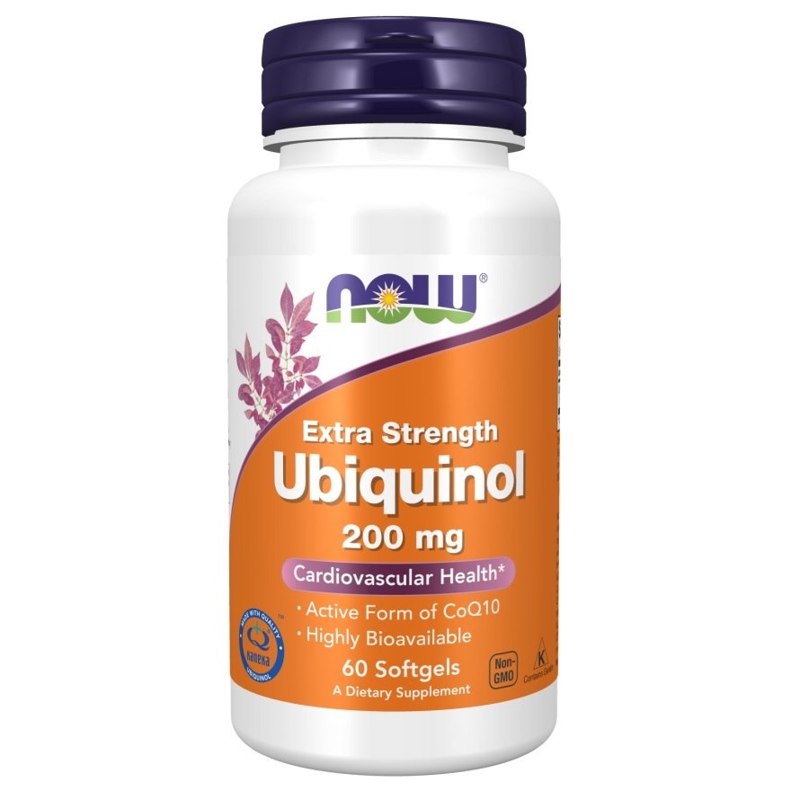 NOW FOODS Ubiquinol 200mg, 60 kaps. - aktywny Koenzym Q10