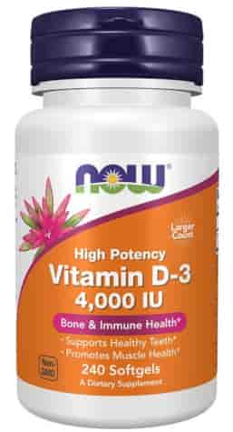NOW FOODS Witamina D-3 4000 IU 240kaps.