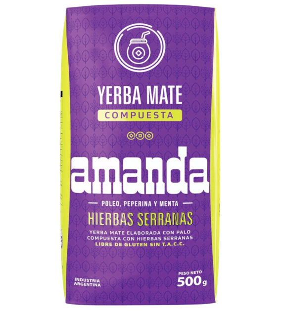 Yerba Mate AMANDA hierbas serranas z dodatkiem ziół 500g
