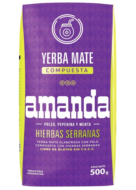 Yerba Mate AMANDA hierbas serranas z dodatkiem ziół 500g