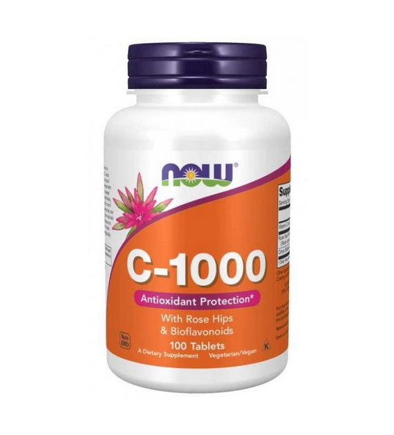 NOW FOODS Witamina C-1000 with Rose Hips + Bioflavonoids 100tabl.