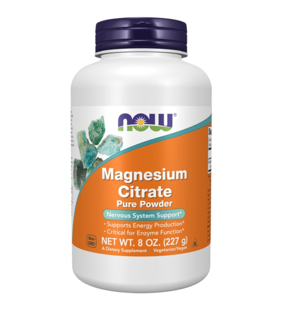 NOW FOODS Magnesium Citrate powder 227g - cytrynian magnezu w proszku