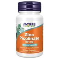 NOW FOODS Zinc Picolinate 50mg, 60 vcaps. - Pikolinian cynku