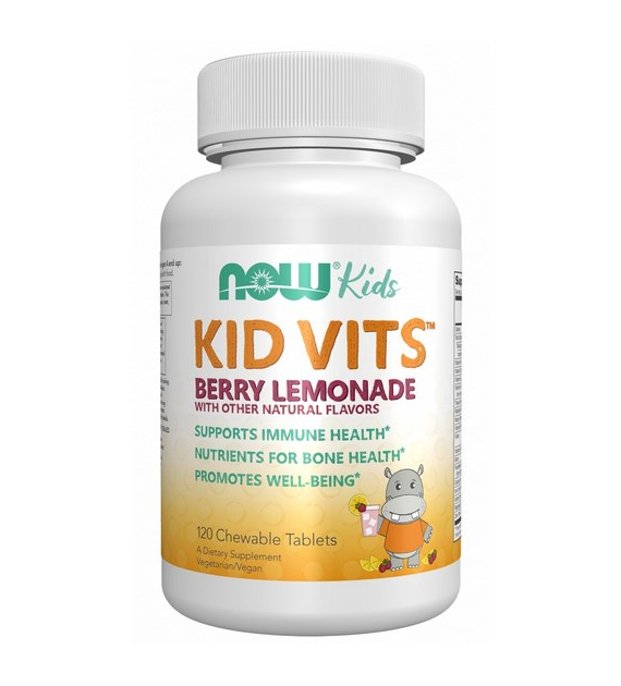 NOW FOODS Kid Vits Berry Lemonade 120 tabl. do ssania - Multiwitamina dla dzieci